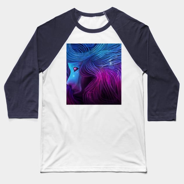 Your hair is the universe Baseball T-Shirt by tretij sprava